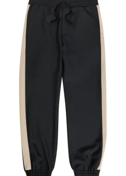 Panelled jersey-twill track pants