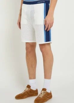 Panelled knit shorts