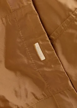 Panelled padded hooded shell jacket