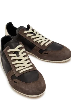 Panelled suede and leather sneakers