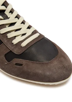Panelled suede and leather sneakers
