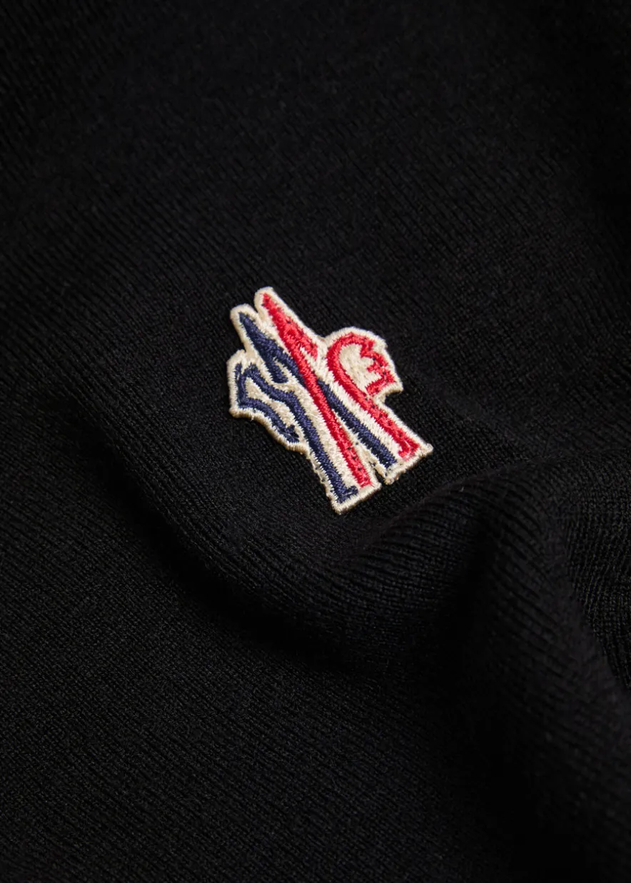 Panelled wool-blend jumper