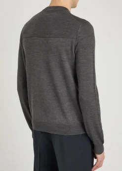 Panelled wool jumper