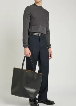 Panelled wool jumper