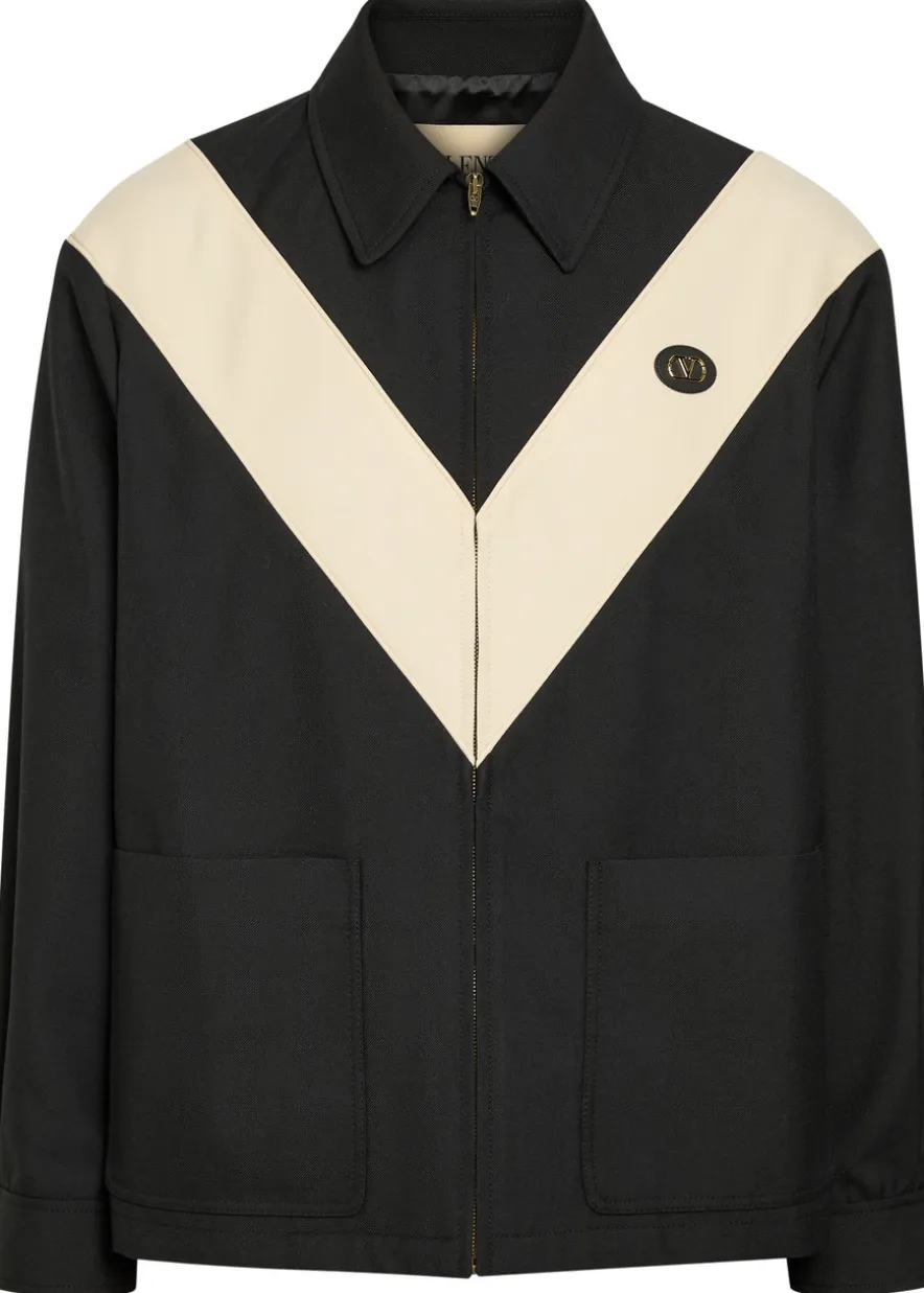 Panelled woven jacket