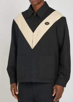 Panelled woven jacket