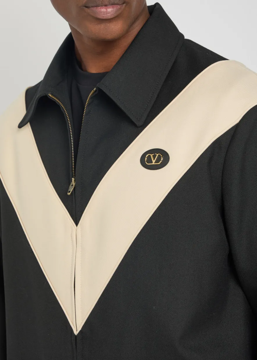 Panelled woven jacket
