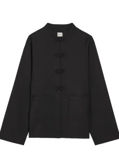 Pankou-closure wool jacket