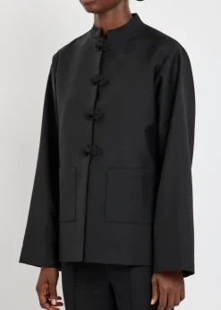 Pankou-closure wool jacket