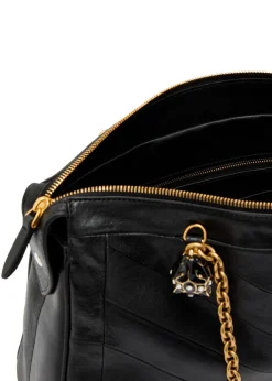 Panthea medium panelled leather shoulder bag