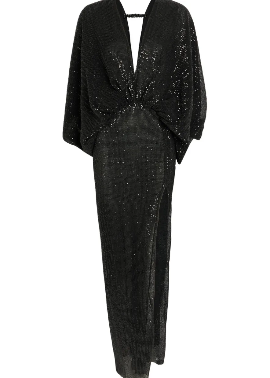 Paradiso sequin-embellished stretch-mesh gown