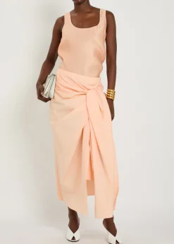 Parker satin and silk-blend top