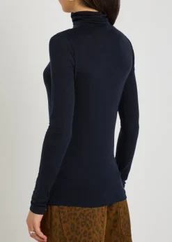 Pascale turtleneck stretch-lyocell top