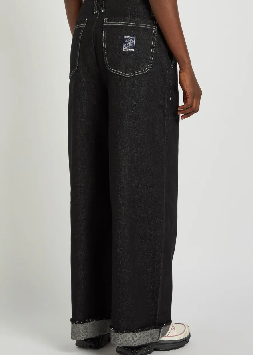 Pascal turn-up wide-leg jeans
