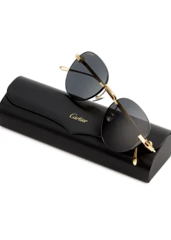 Pasha De Cartier gold-tone titanium sunglasses
