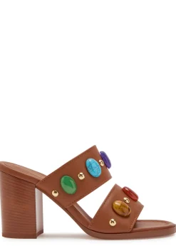 Pasha embellished leather sandals
