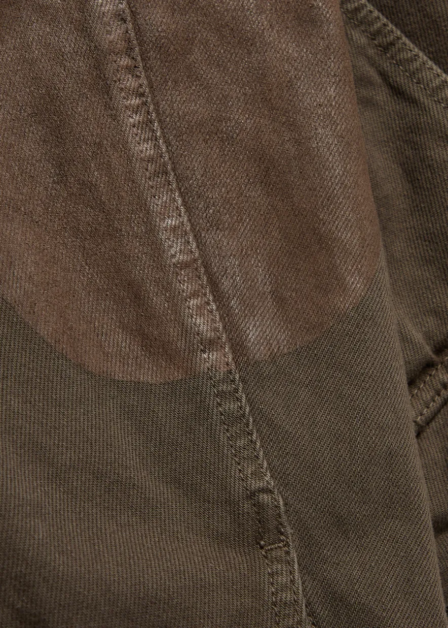 Patch pocket denim bomber jacket