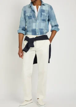 Patchwork design cotton shirt