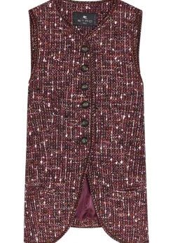 Patterned bouclé gilet