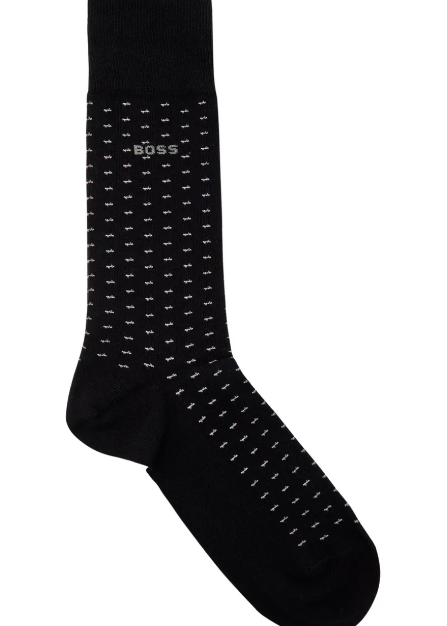 Patterned cotton-blend socks - set of two