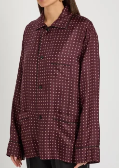 Patterned silk shirt