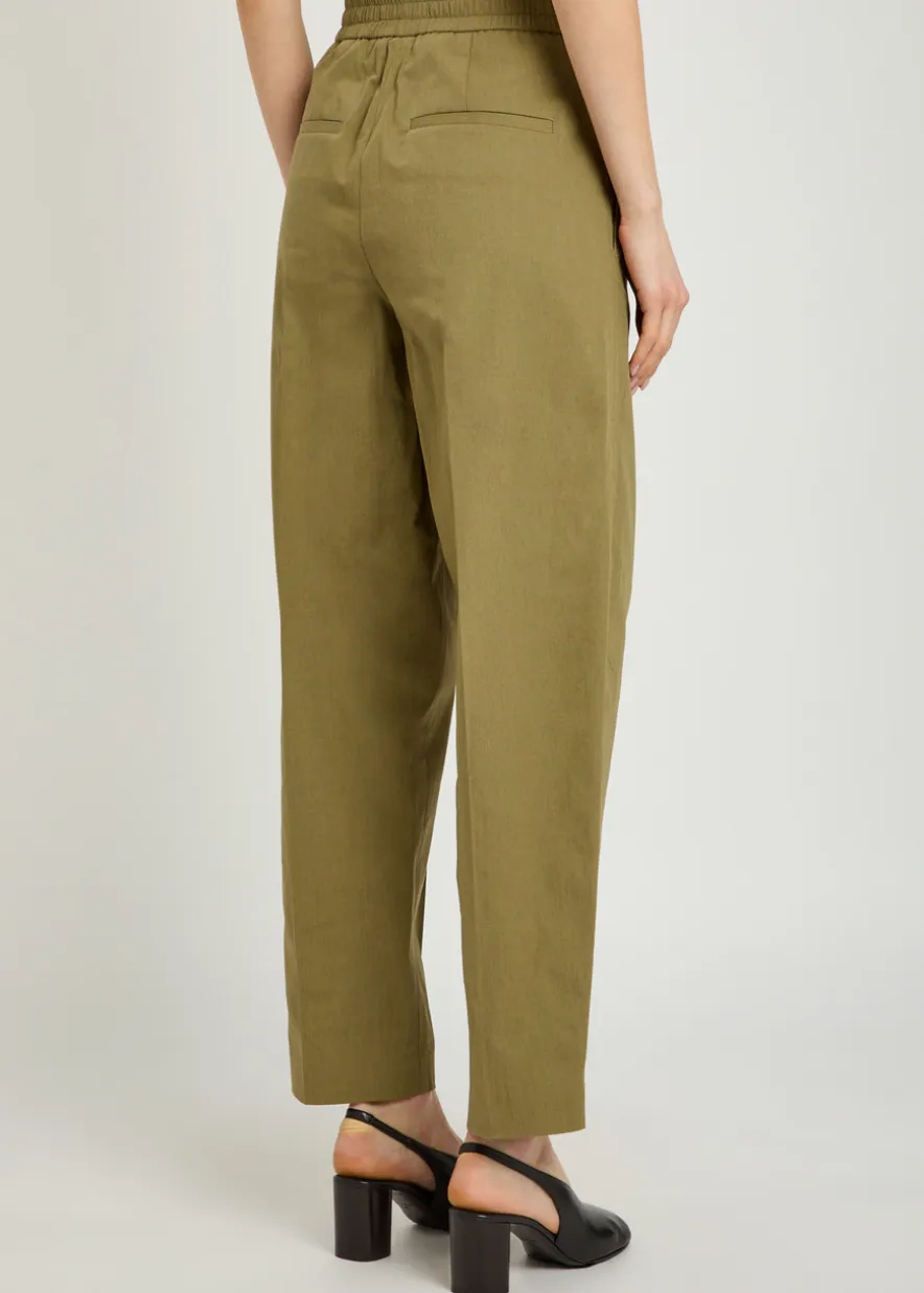 Paver tapered-leg cotton trousers