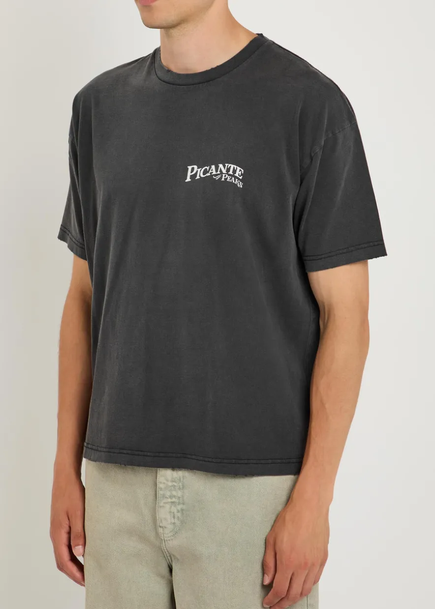 Peaks Patch printed cotton T-shirt