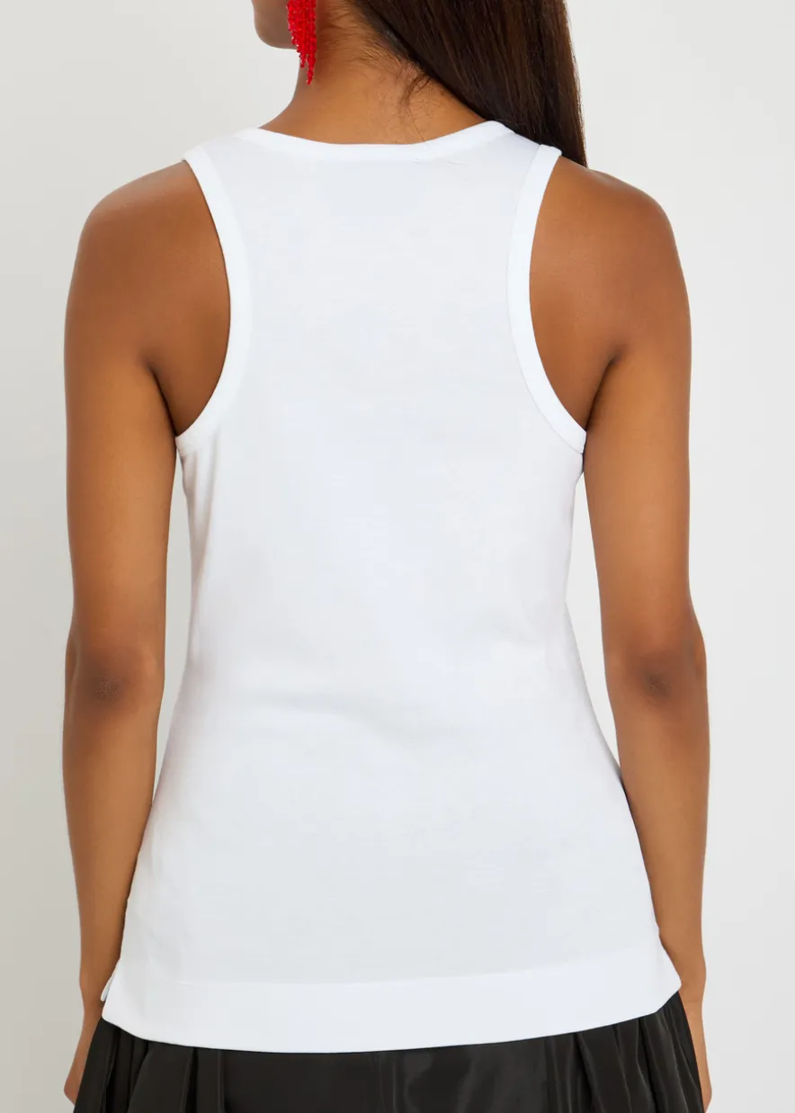 Pearl Chain Sculpt cotton tank