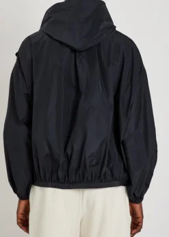 Pecher bow-effect hooded shell jacket