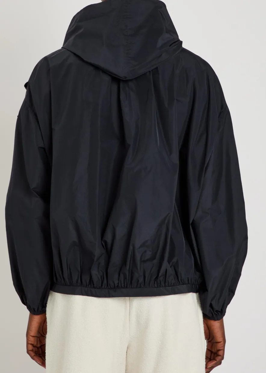Pecher bow-effect hooded shell jacket