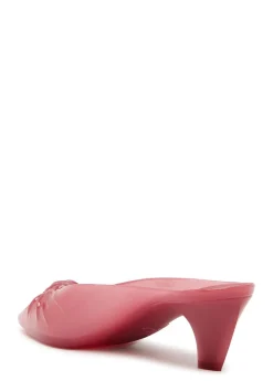 55 peep-toe jelly mules
