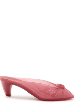 55 peep-toe jelly mules