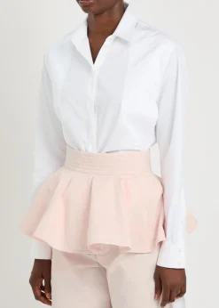 Peplum denim belt