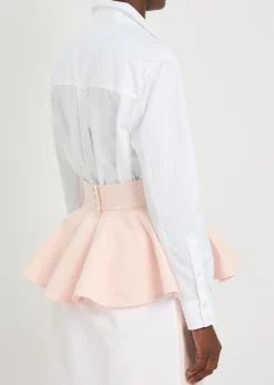 Peplum denim belt