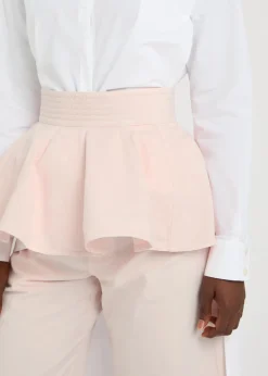 Peplum denim belt