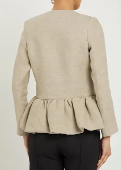 Peplum-hem linen jacket