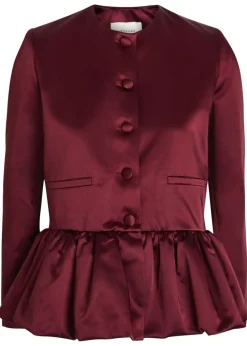 Peplum satin jacket