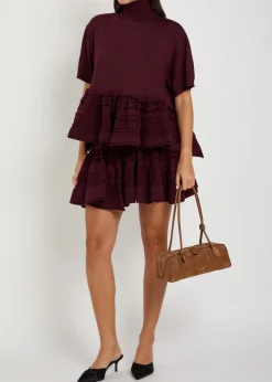 Peplum wool top