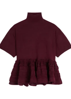 Peplum wool top