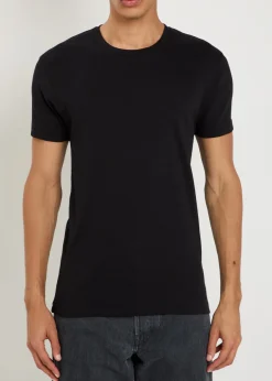 Perforated cotton T-shirt