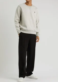 Performance grey jersey sweatshirt