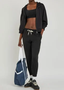 Performance slubbed jersey cropped sweatpants