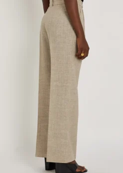Perla linen and wool-blend trousers