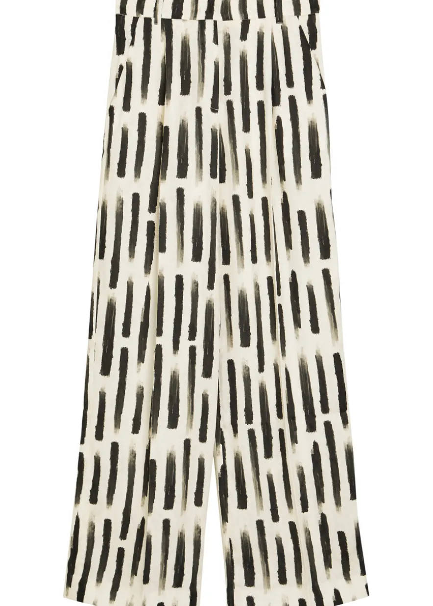 Perla printed straight-leg trousers