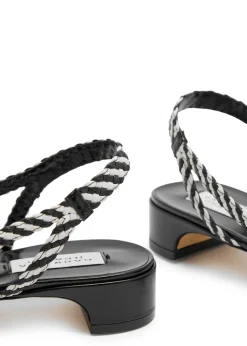 Perro 25 woven leather slingback pumps