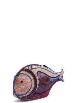 Pesce beaded and sequin-embellished clutch