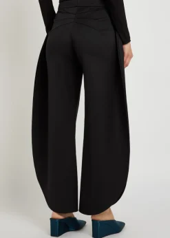 Petal sculpted wool trousers