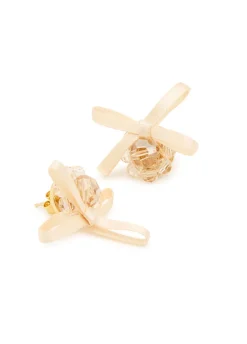 Petite Bow crystal-embellished stud earrings
