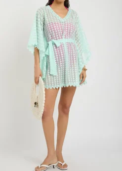 Petra belted cover-up mini dress