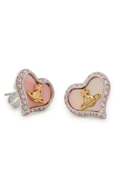 Petra heart crystal-embellished stud earrings